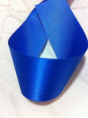 ROYAL BLUE 2 1/2" SATIN RIBBON/2.5"FLORAL & WEDDING RIBBON/10 YARDS/JUMBO ROLL  - Image 1 of 2