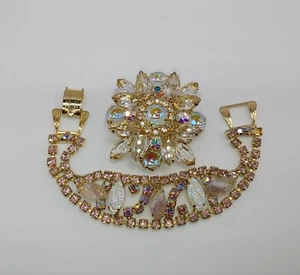 Juliana D&E Delizza Elster Strass AB Spilla Bracciale Vintage Lotto Gioielli - Foto 1 di 11