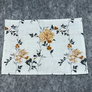 Paquete de 6 manteles individuales Ruvanti gris patrón floral 100 % algodón tejido de pato comedor otoño - Imagen 1 de 4