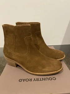 COUNTRY ROAD Leather Suede Boots Brooklyn Ladies Size 5.5 RRP 199.95 W/ Box - Picture 1 of 7