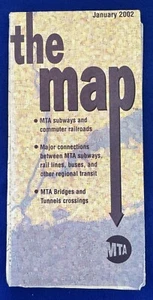 Vintage January 2002 MTA Subway & Commute Railroads Map-New York City, New York - Picture 1 of 4