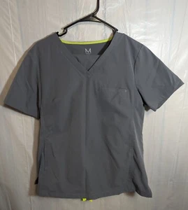 Women's Size Medium Medelita Vista Gray Scrub Top And Bottoms Set Rn 132539 - Picture 1 of 8