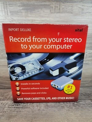Xitel Inport Deluxe Stereo To PC Audio Recording Kit Converter Cassette Complete - Image 1 of 4
