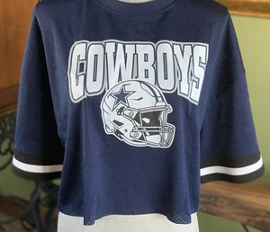 NWT Women's Gameday Couture Navy Dallas Cowboys Game Face Fashion Jersey Size L - Picture 1 of 24