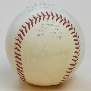 Jim Bunning Signed Vintage Baseball PSA/DNA COA Auto'd HOF Ball Tigers Phillies - Picture 1 of 23