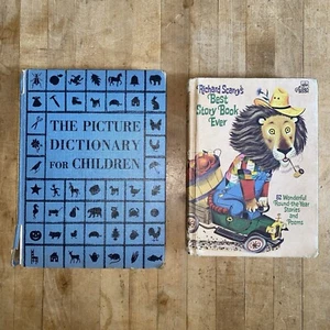 2 VTG Richard Scarry Best Storybook, Picture Dictionary Children Hardcover Books - Imagen 1 de 24