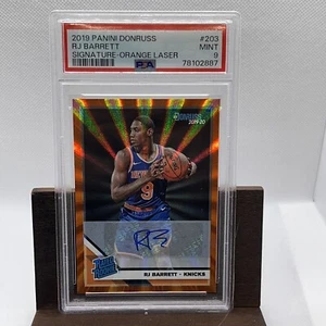 2019 Panini Donruss RJ Barrett Orange Laser Signature - PSA 9 MINT - Picture 1 of 2