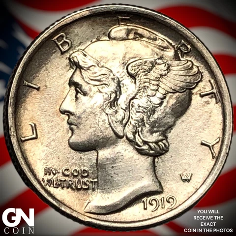 1919 P FSB Mercury Dime  Q6049 Cover