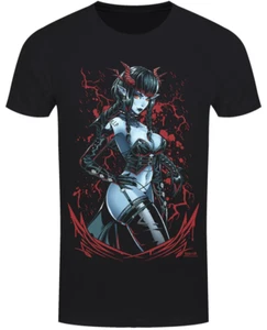Sexy Demon Rose, Black T-Shirt, Lustful Demonic Hell Beautiful Nude Evil Gothic - Picture 1 of 4