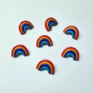 Rainbow Buttons Size 25mm x 5 per Packet. - Picture 1 of 1