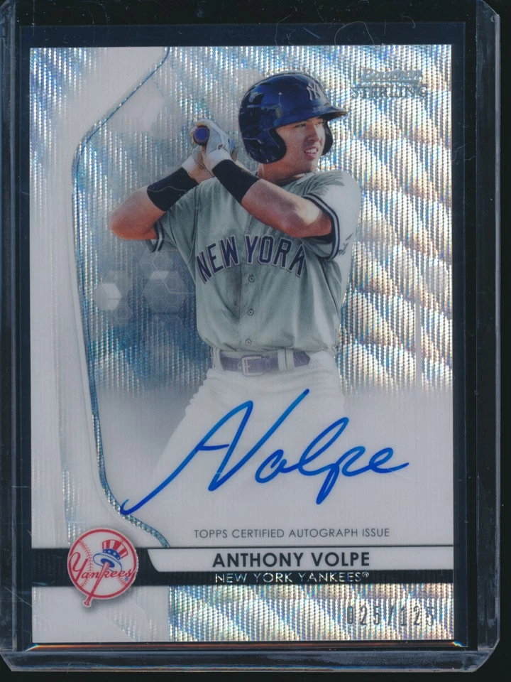 ANTHONY VOLPE AUTO 2020 Bowman Sterling Autograph WAVE REFRACTOR /125 Yankees RC - Image 1 of 1