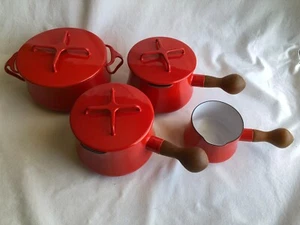 Dansk Chili Red Kobenstyle Kochgeschirr Set 7tlg Töpfe Dutch Oven Teak Skandinavisch - Bild 1 von 8