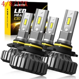 4/8/12X Fanless 9005+9006 Combo 40000Lumens LED Headlight Kit High Low Beam - Picture 1 of 31