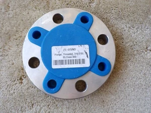 4HVN9 Threaded Flange, Class 300, 316L Stainless Steel - 8 bolt holes; pE - Picture 1 of 9
