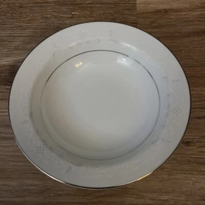 Sango China Replacement Dessert  Bowl Florence 3646 Japan White & Gray Scrolls - Picture 1 of 4