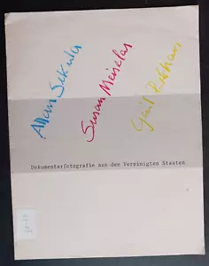 Allan Sekula Susan Meiselas Gail Rebhan. Dokumentarfotografie 1984 art catalog - Picture 1 of 5