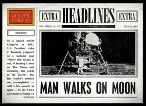2012 Panini Golden Age Headlines Man Walks on Moon #8