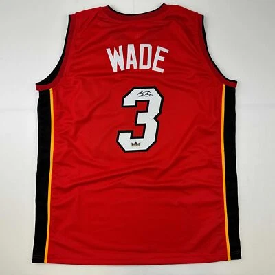 Jersey Facsímil Autografiado Dwyane Wade Miami Rojo Reimpresión Talla Para Hombre XL Foto 1 de 4
