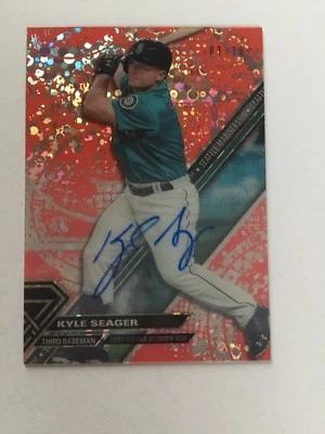 Kyle Seager Red Autograph Seattle Mariners 2017 Topps High Tek #1/10 - Image 1 of 2