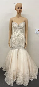 Morilee by Madeline Gardner teefarben trägerlos Hochzeit Meerjungfrau Kleid Größe 4 - Bild 1 von 18
