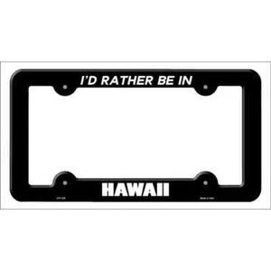 Be In Hawaii Novelty Metal License Plate Frame - Picture 1 of 1