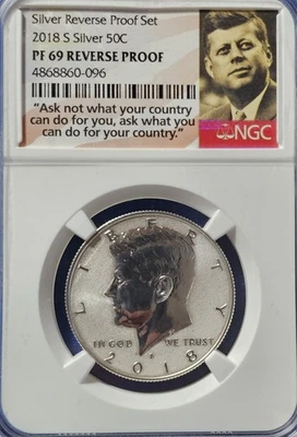 2018 S Kennedy Half Dollar PF 69 NGC Silver Reverse Proof - Image 1 of 2