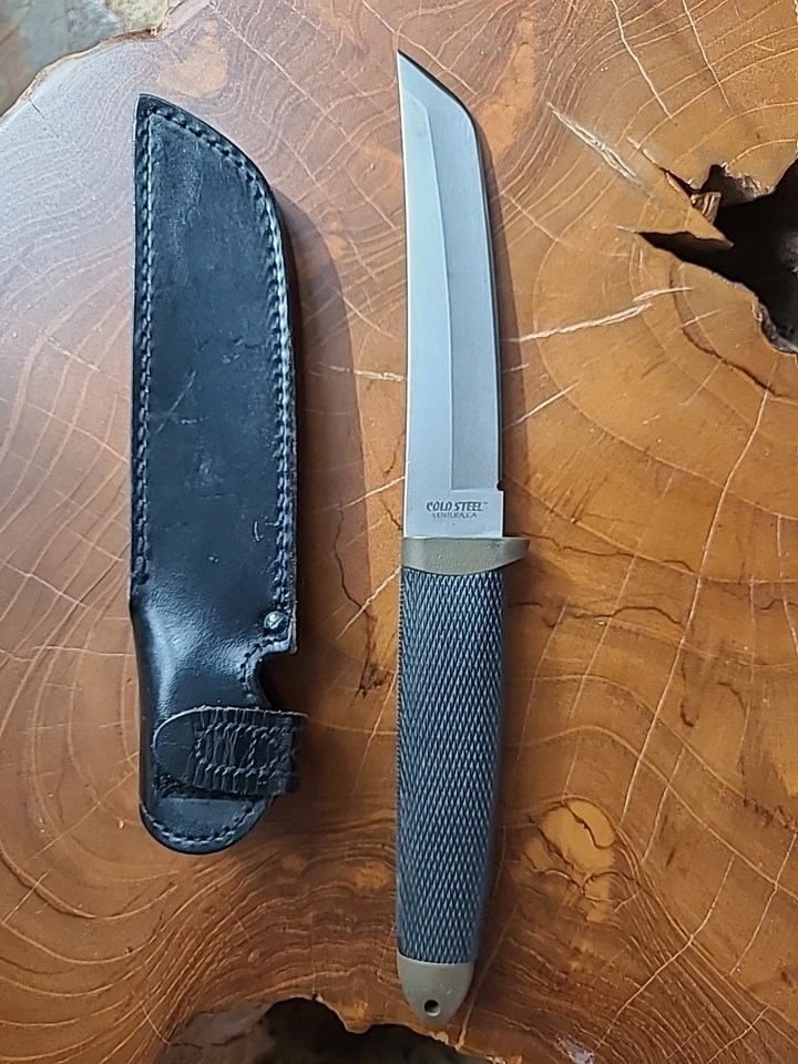 De colección Cold Steel Recon Tanto Ventura, California EE. UU. Con Funda de Cuero Foto 1 de 4