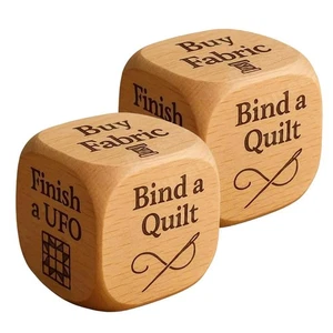 Handmade Wooden Quilting Decision Dice Family Friend Party Entertainment Dices, - Picture 1 of 20