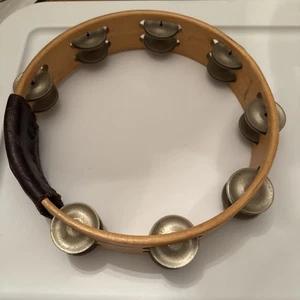 Vintage Ludwig Wooden Double Row Tambourine 10 Inches - Picture 1 of 7