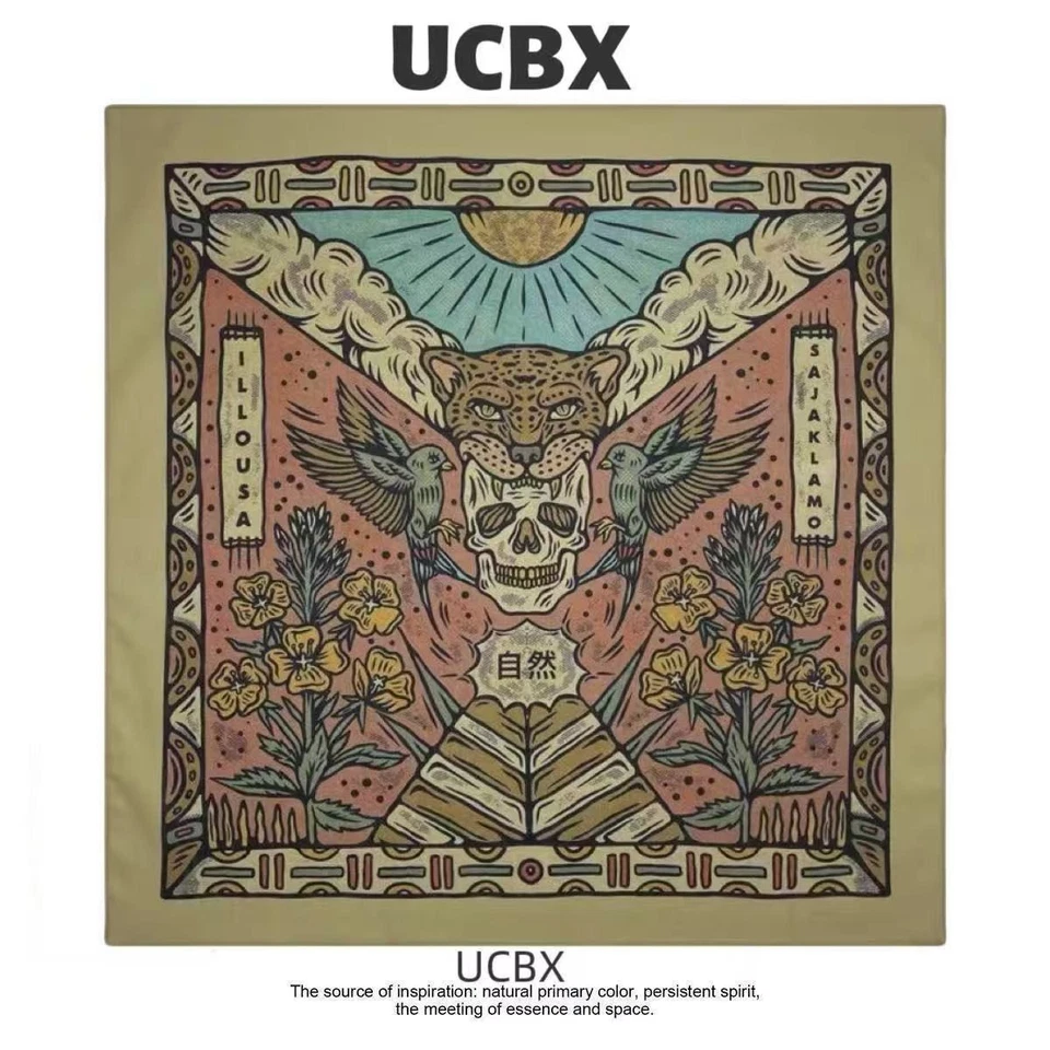 Bandana unissex caveira de leopardo multifuncional hip-hop motocicleta presente exclusivo nervoso - Imagem 1 de 4