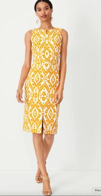 НОВЫЙ ANN TAYLOR PETITE IKAT ЛОДОЧКОЙ ПЛАТЬЕ-ФУТЛЯР SZ 4P - Изображение 1 из 4