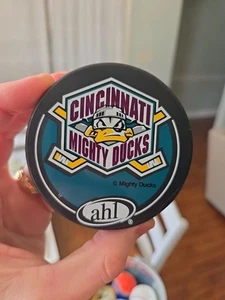 Vintage Cincinnati Mighty Ducks Official Game Hockey Puck Souvenir AHL - Picture 1 of 5