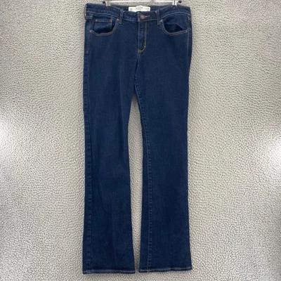 Pantalones de mezclilla Abercrombie & Fitch para mujer 10R The A&F Bootcut azul lavado oscuro elástico Foto 1 de 4