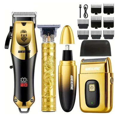 Professional Mens Hair Clippers Trimmers Machine Cordless Beard Electric Shaver - Image 1 of 4