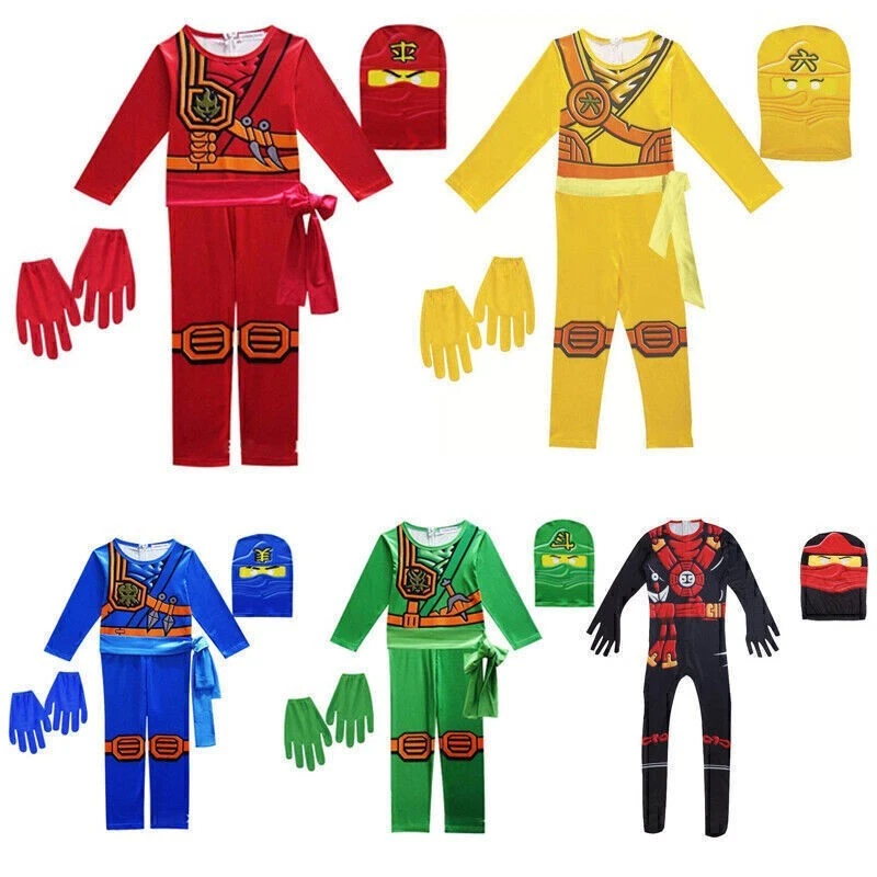 MARKENLOS UK Ninjago Kai Jay Lloyd Kids Cosplay Costume Bodysuit OveralI Gloves 2026