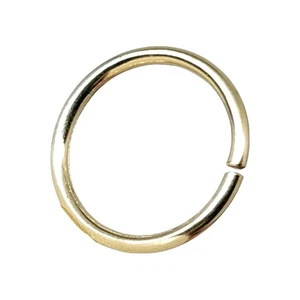Gold Nasenring 9 Karat Gold 10 mm Ring Creolen 16 g (1,2 mm) durchgehender Ring Körperschmuck - Bild 1 von 13