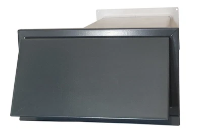 Wall Box 150 Cooker Hood Flat Duct 220x90 Stainless Steel Anthracite Backflow Flap - Image 1 of 4