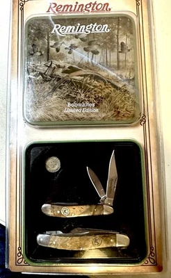 REMINGTON CUTLERY LIMITED EDITION BOBWHITES KNIFE & TIN COLLECTORS SET R15715 - Image 1 of 4