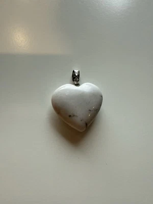 Herzanhänger Howlith - Bild 1 von 4