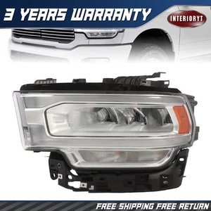 LED Headlight For 2019-2024 Ram 2500 3500 Chrome Driver Left 68360181AD - Picture 1 of 10