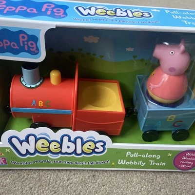 Peppa Pig Weebles Pull Along Wobbily Train new sealed  - image 1 of 4