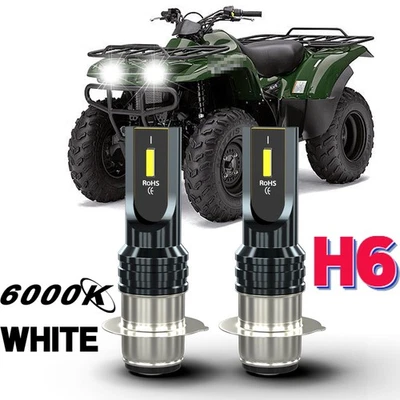 H6 LED Headlight Bulbs Lights for Kawasaki Bayou 400 1993-1999 Foto 1 de 4