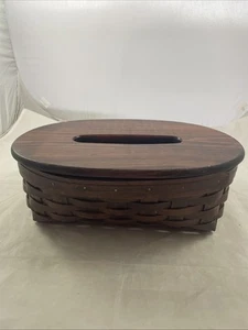 Vintage Workshops of Gerald E Hen Tissue Kleenex Basket w/Lid Warren, Ohio - Picture 1 of 9