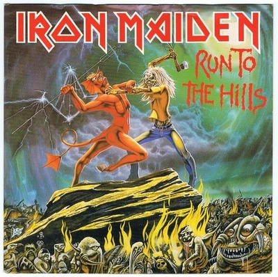 IRON MAIDEN -  Run To The Hills - deutsche Single 1982 mit Bildcover Top-Zustand - Bild 1 von 3