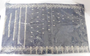 NWT Pottery Barn Shibori Pillow Cover 16”x26” Navy Tan Zippered Lumbar Cotton - Picture 1 of 6