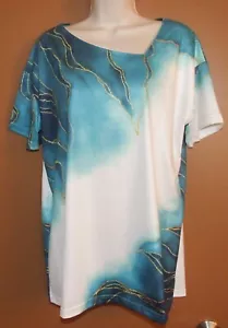 Plus Size Women's Short Sleeve Slight Stretch StylishTee-  Size 2XL - NWT - Picture 1 of 5