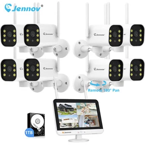 5MP Wireless Security Camera System Outdoor 10CH H.265+ CCTV Wifi NVR Kit 1TB - Picture 1 of 21
