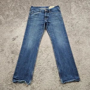 Hollister Jeans Mens 31 Straight Leg Dark Wash Denim Button Fly Classic Balboa - Picture 1 of 15