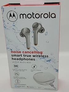 Motorola Noise Cancelling Smart True Cuffie Wireless Verve Buds 800 - BIANCO - Foto 1 di 4