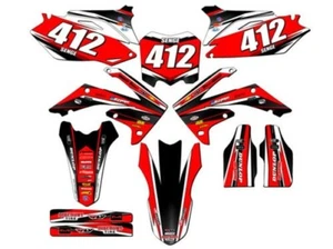 2009-2012 CRF 450 R VIGOR Red Senge Graphics Kit Compatible with Honda - Picture 1 of 10